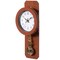 Wood-Look Pendulum Plastic Wall Clock, Vintage Farmhouse Decor for Living Room, Kitchen, or Dining Room, Silent Clock with Roman Numerals, Battery Powered, Large Decorative Wall Clock, Easy-to-Read